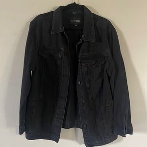 SOLD- Depop ~ Fashion Nova black denim jean jacket size 1X loose oversize fit